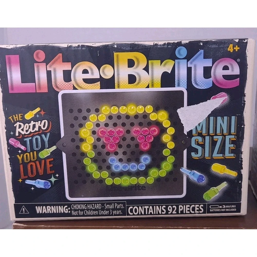 Mini Size Lite Brite Touch Kids' Light-Up Game Toy 92 Pieces Set Of 2